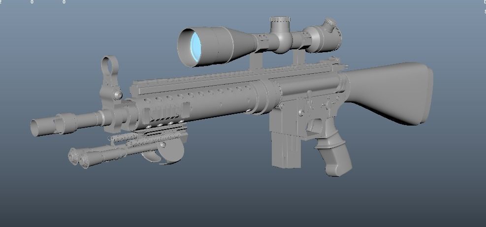 3rd person View MK12 Low-poly 3D model_2