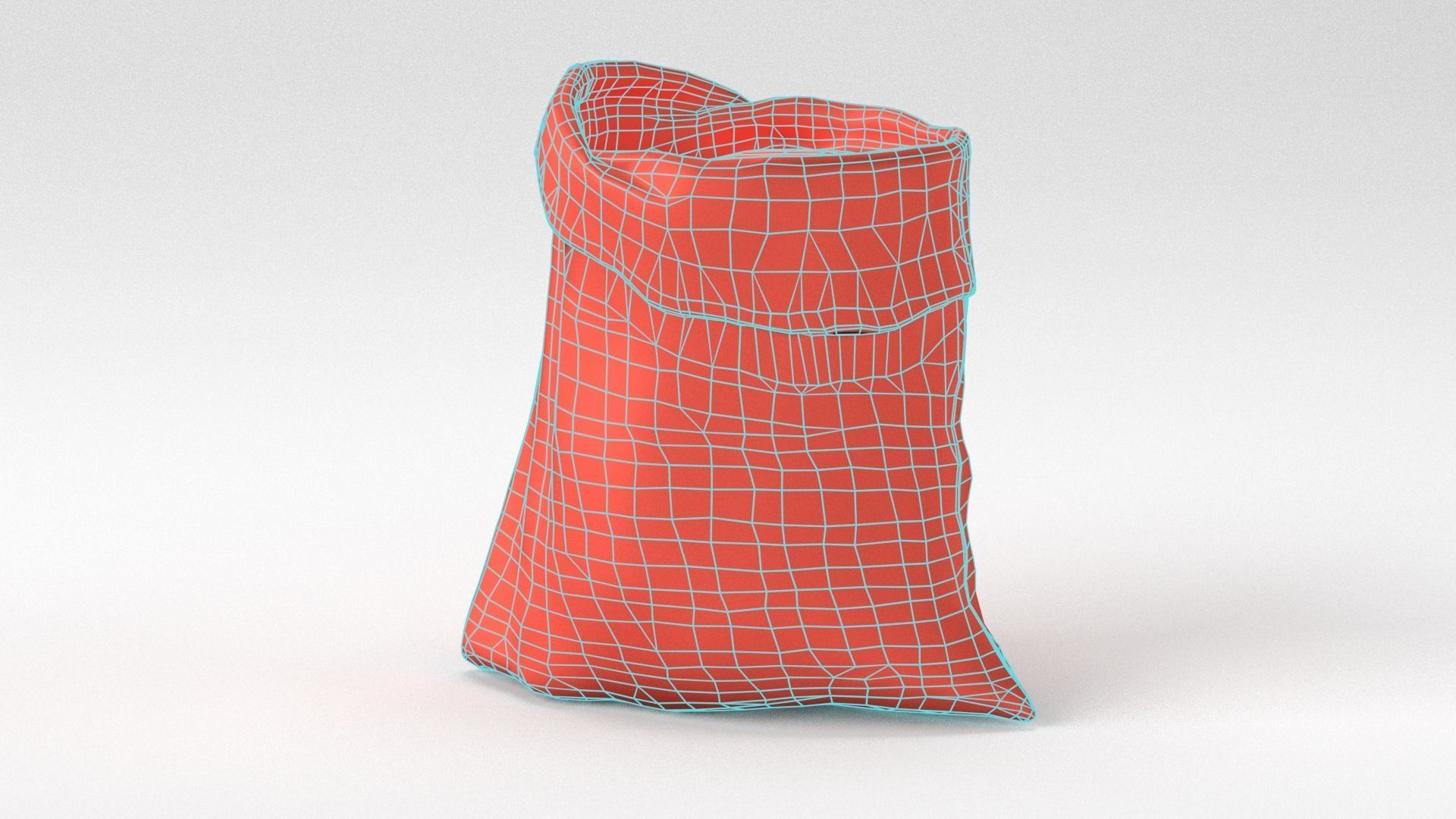 Food Sack Grain Open 3D Model 3D model_9