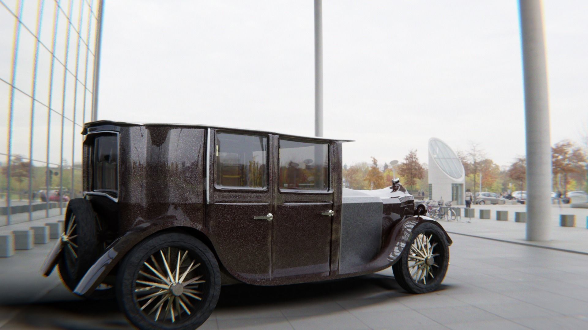 Bentley 1930 Morgan Low-poly 3D model_6