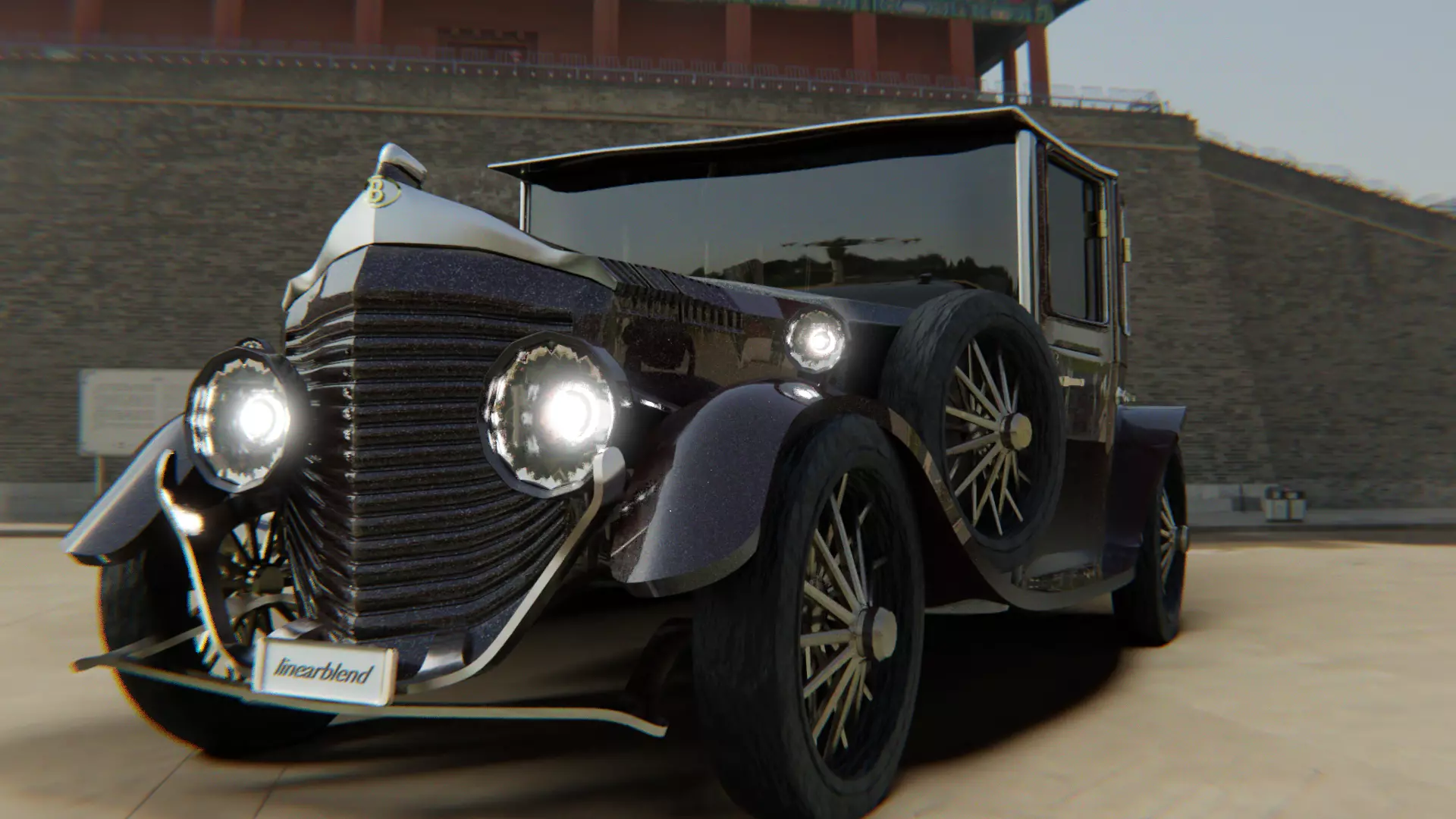 Bentley 1930 Morgan Low-poly 3D model_0