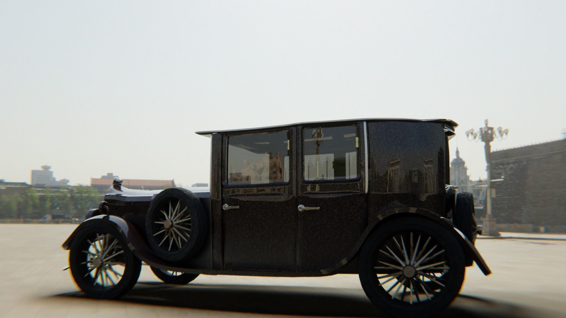 Bentley 1930 Morgan Low-poly 3D model_4