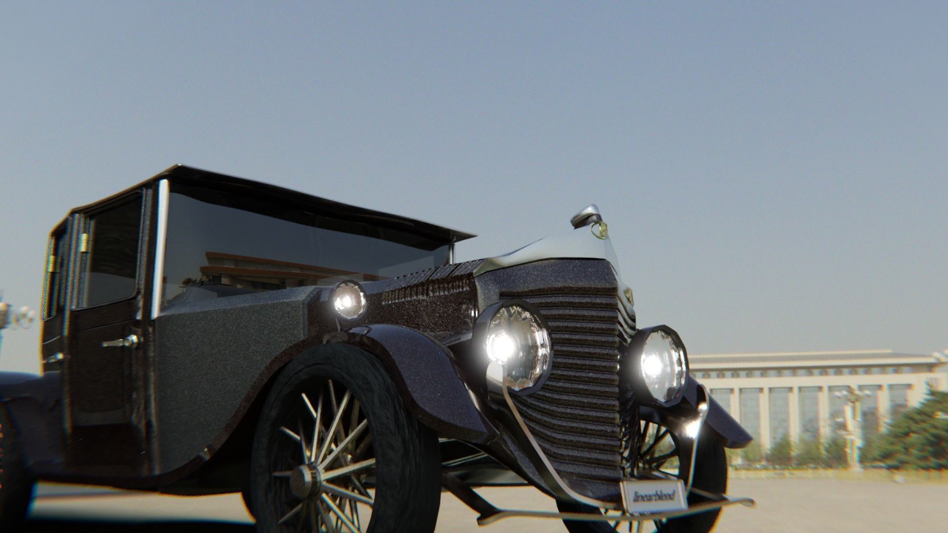 Bentley 1930 Morgan Low-poly 3D model_3