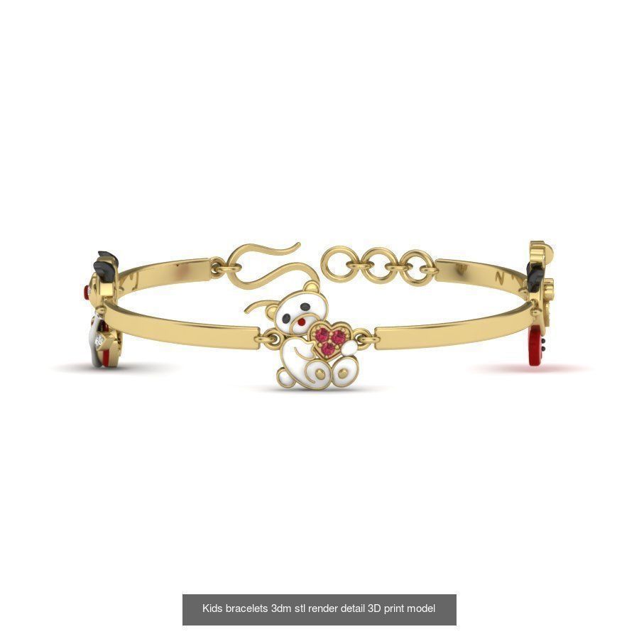 8 kids bracelet 3dm render details bulk collection  _6