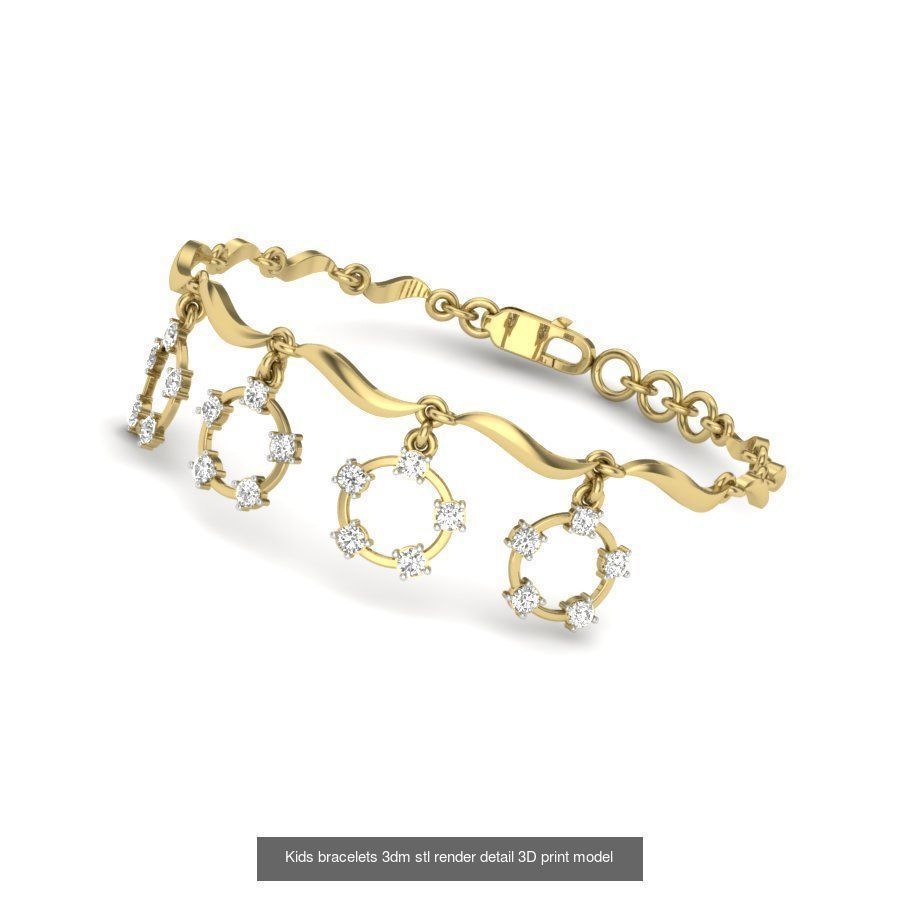 8 kids bracelet 3dm render details bulk collection  _1