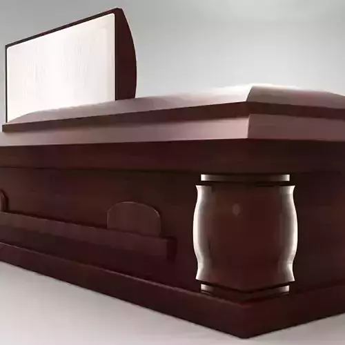 High Def All Wood BoxCoffin 3D model