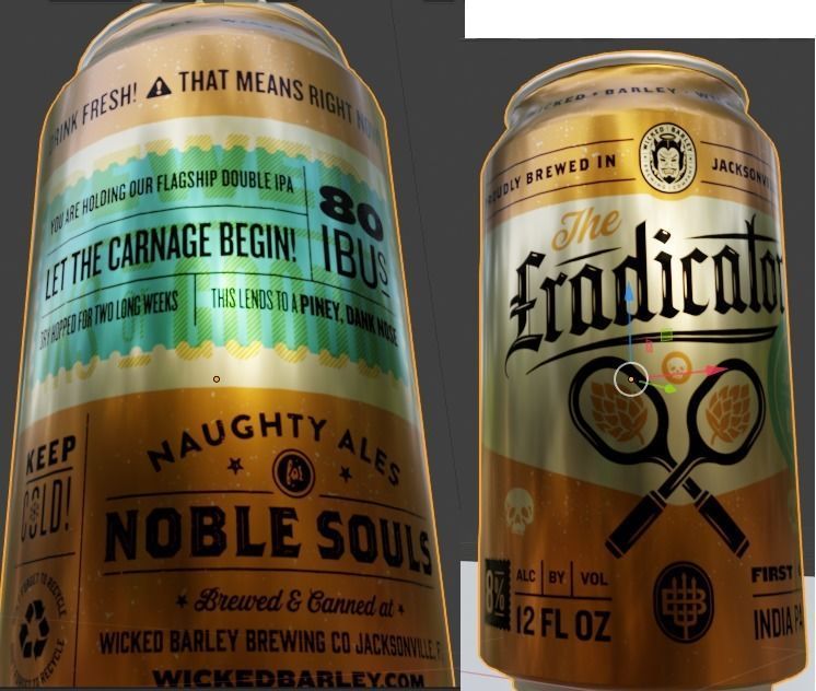 Eradicator Beer Can Low-poly 3D model_2