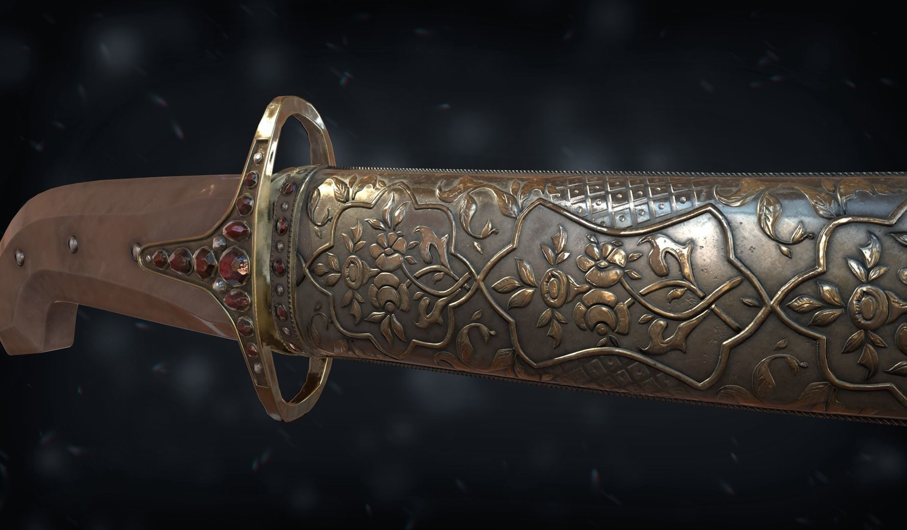 Dagger sword and Low-poly 3D model_4