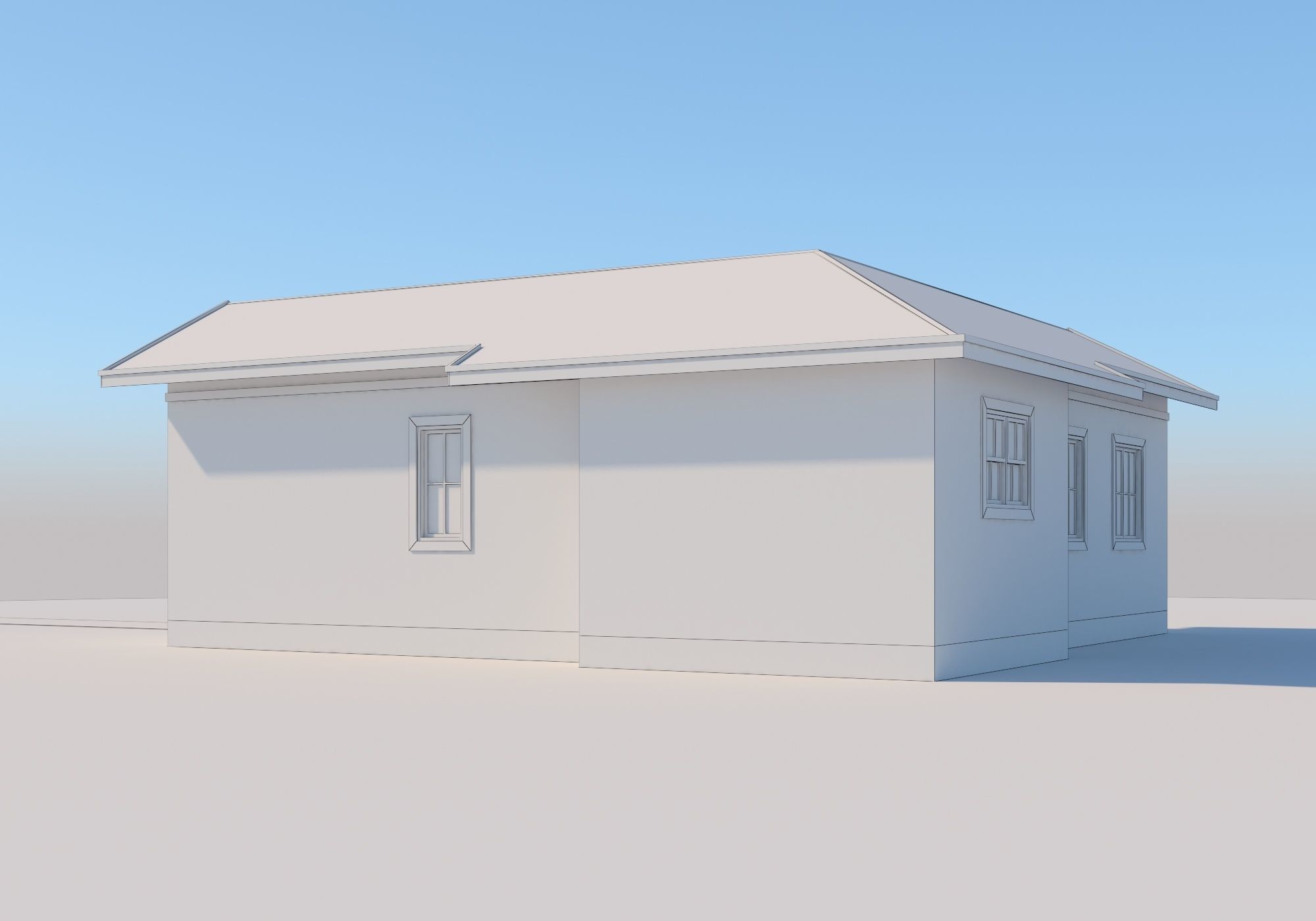 Prefabric House With Pergola 3D model_11