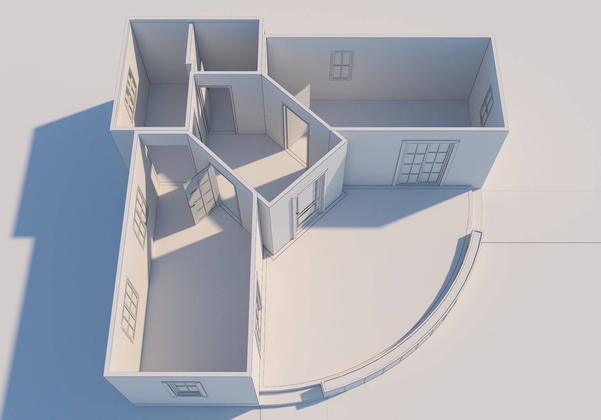 Prefabric House With Pergola 3D model_14