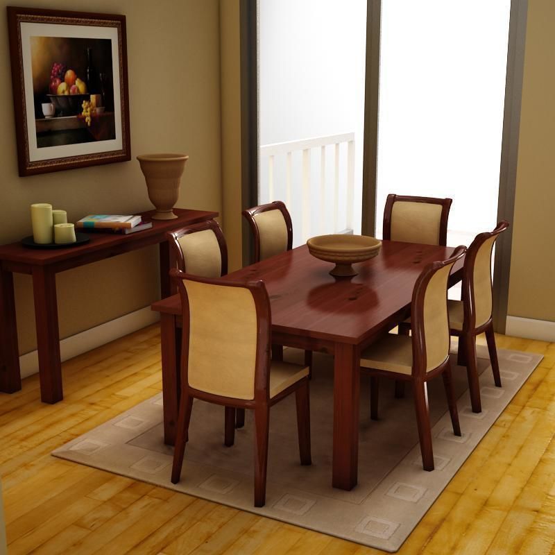 Dinning set dining room furniture 3D model_4