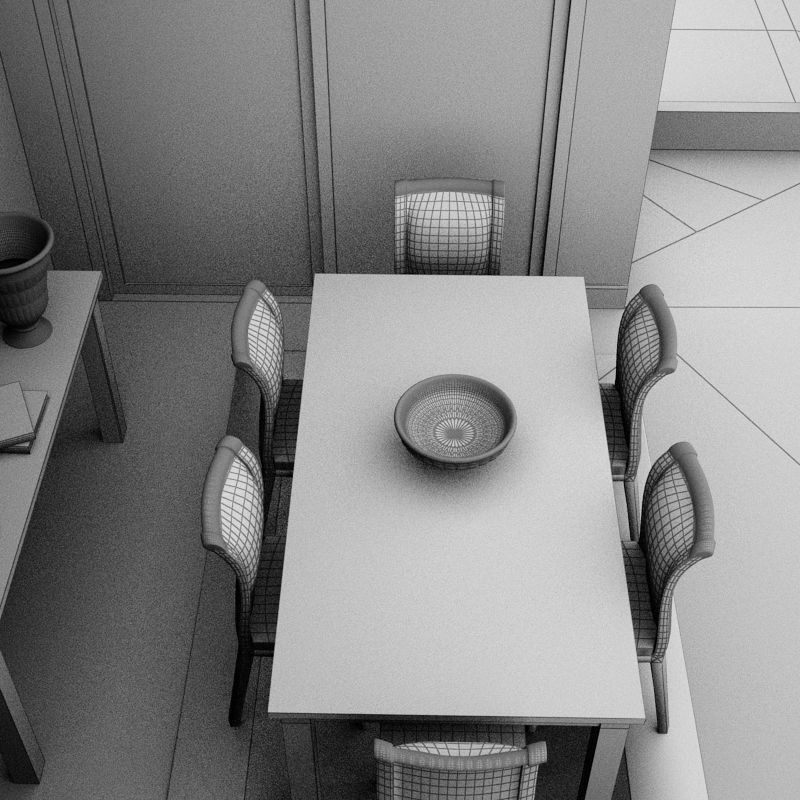 Dinning set dining room furniture 3D model_11