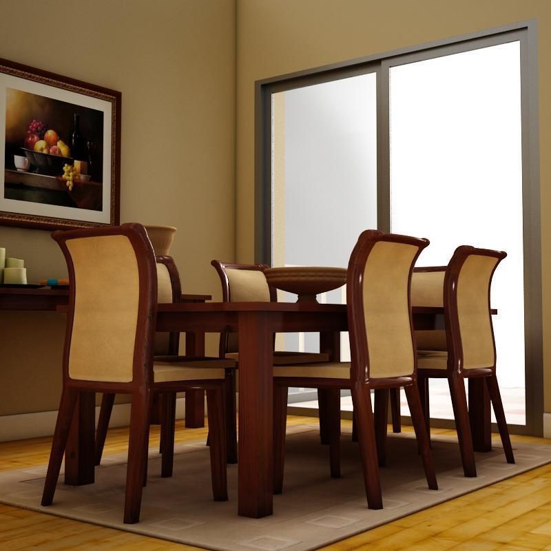 Dinning set dining room furniture 3D model_5