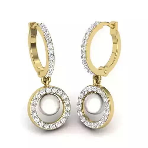 Women pearl earrings 3dm render detail 3D print model