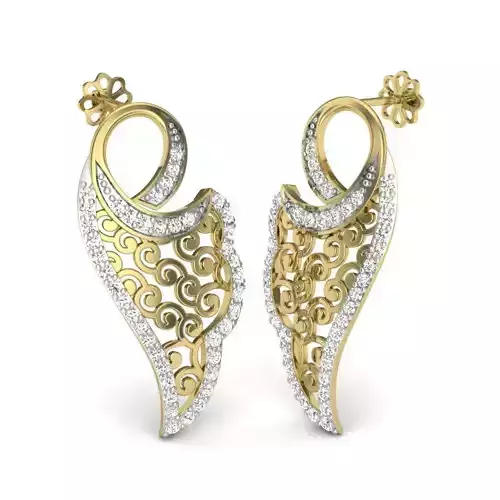 Women earrings 3dm render detail 3D print model