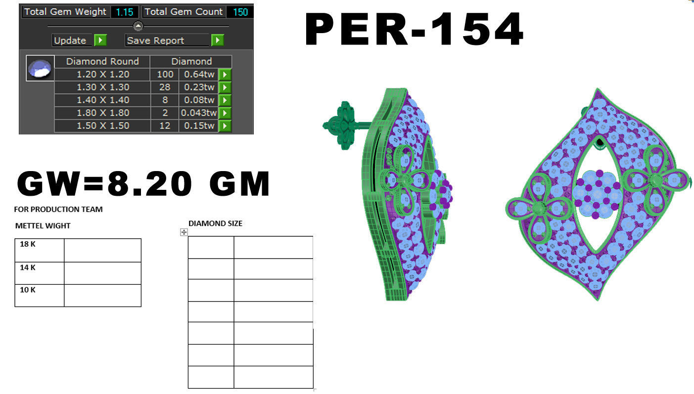 Women earrings 3dm render detail 3D print model 3D print model_5