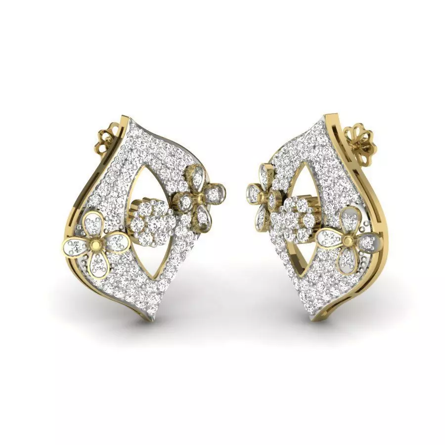 Women earrings 3dm render detail 3D print model 3D print model_0