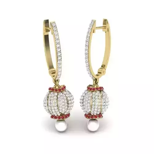 Women earrings 3dm render detail 3D print model 3D print model