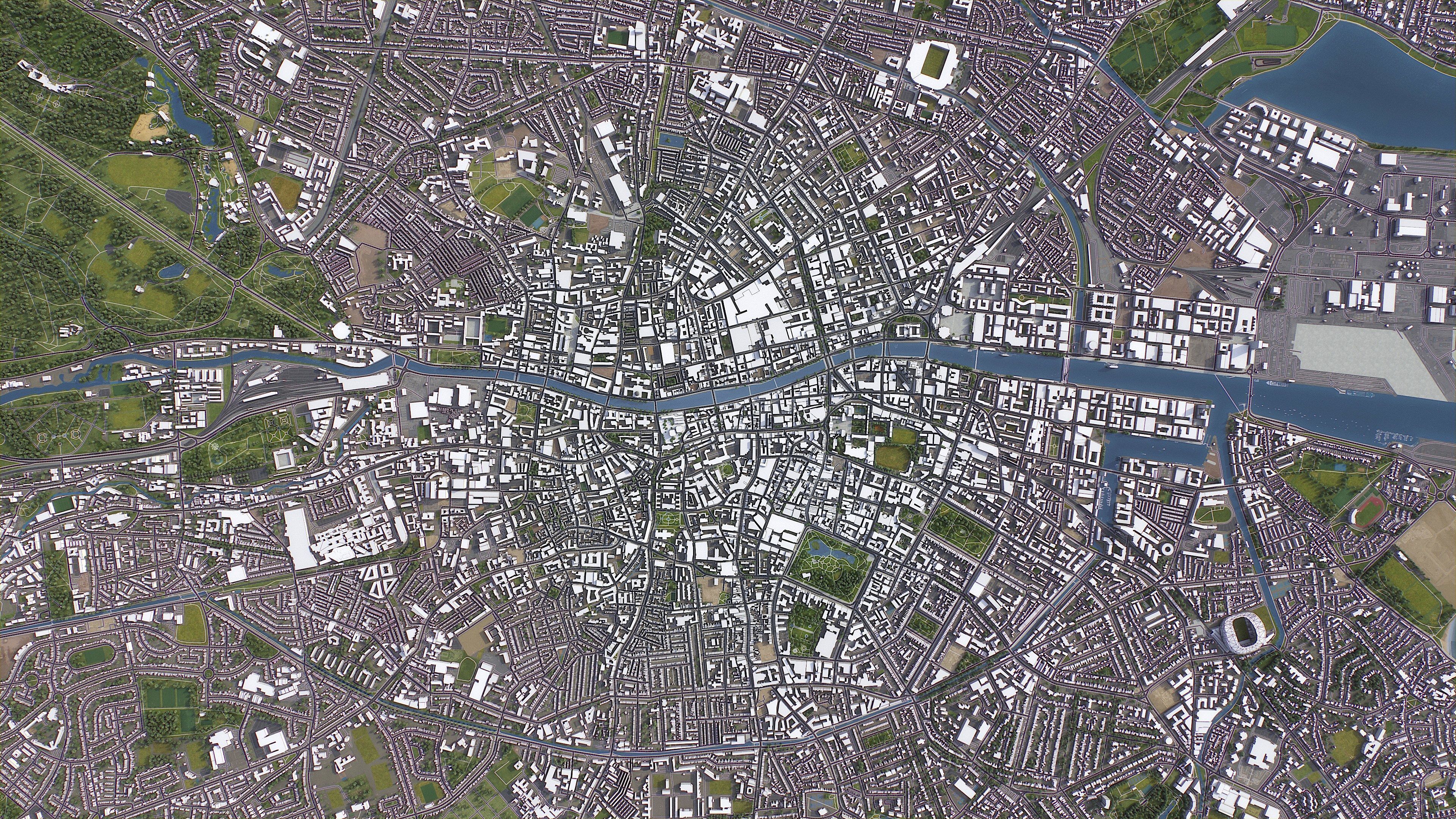 Dublin - 3D City Model Low-poly 3D model_12