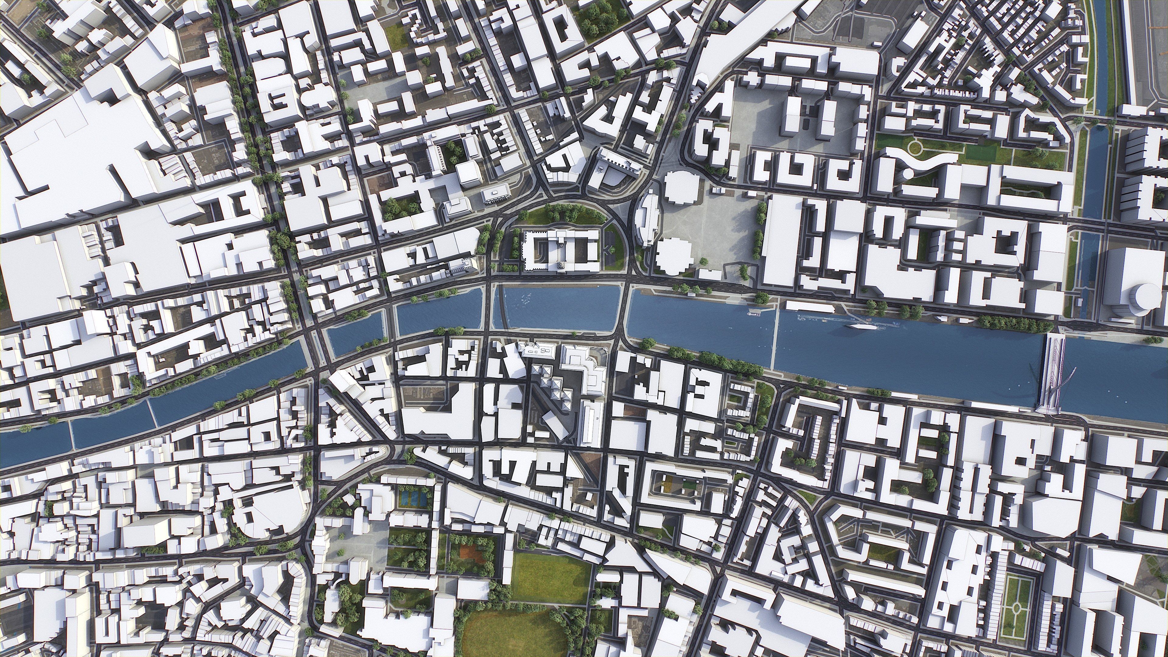 Dublin - 3D City Model Low-poly 3D model_11