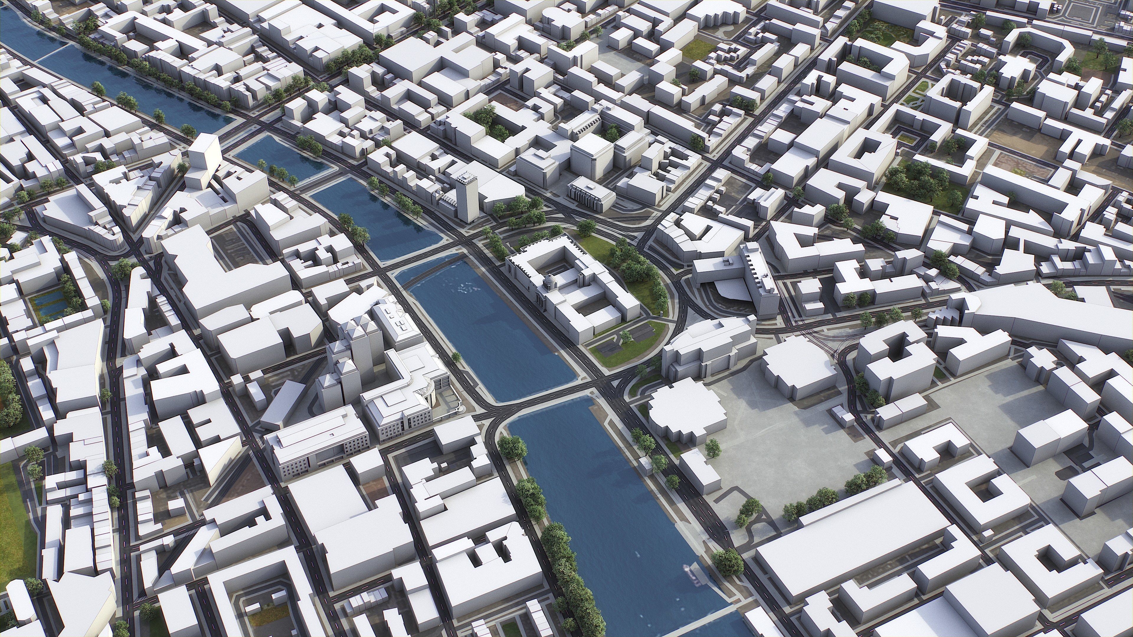 Dublin - 3D City Model Low-poly 3D model_4