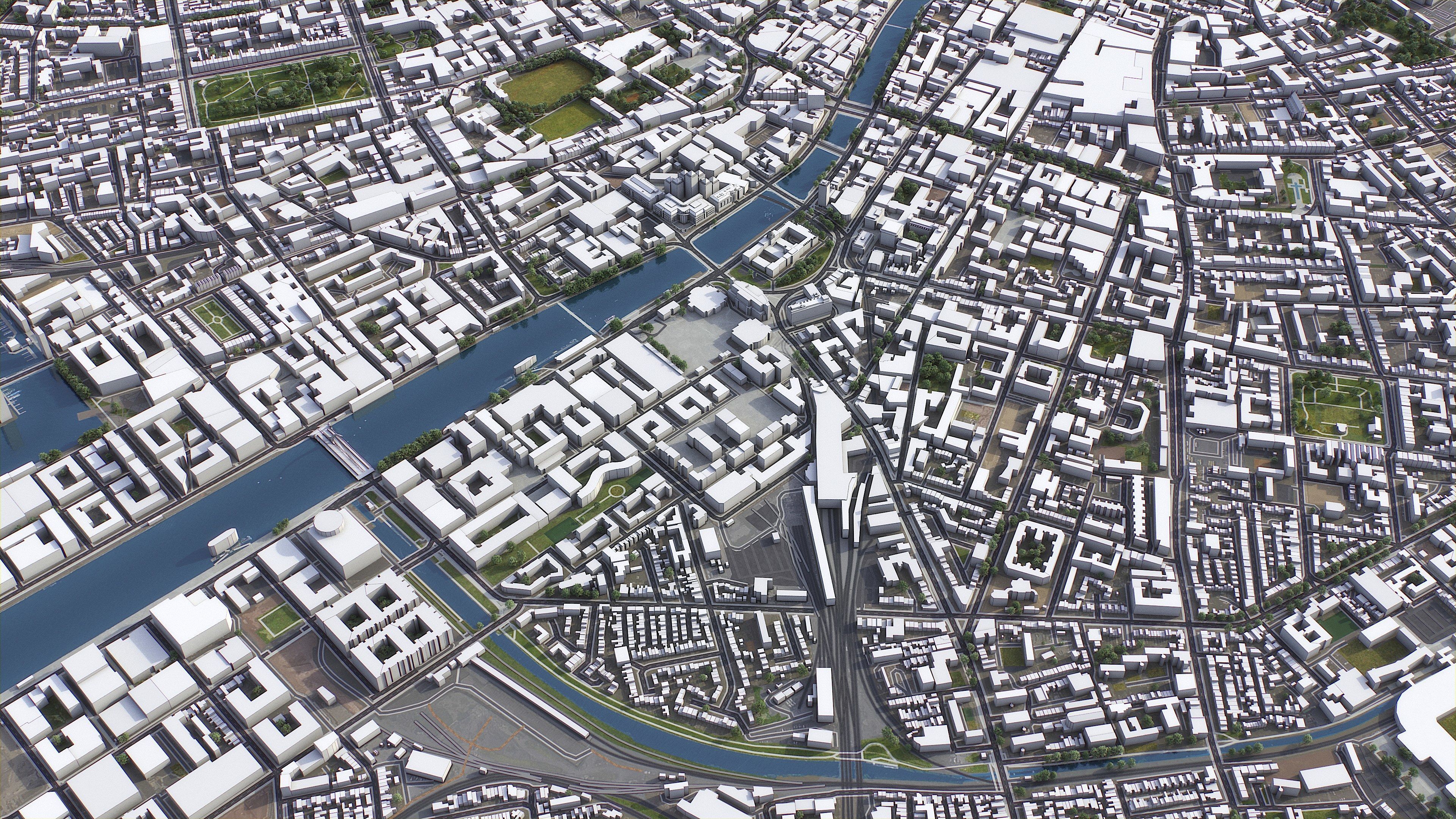 Dublin - 3D City Model Low-poly 3D model_10