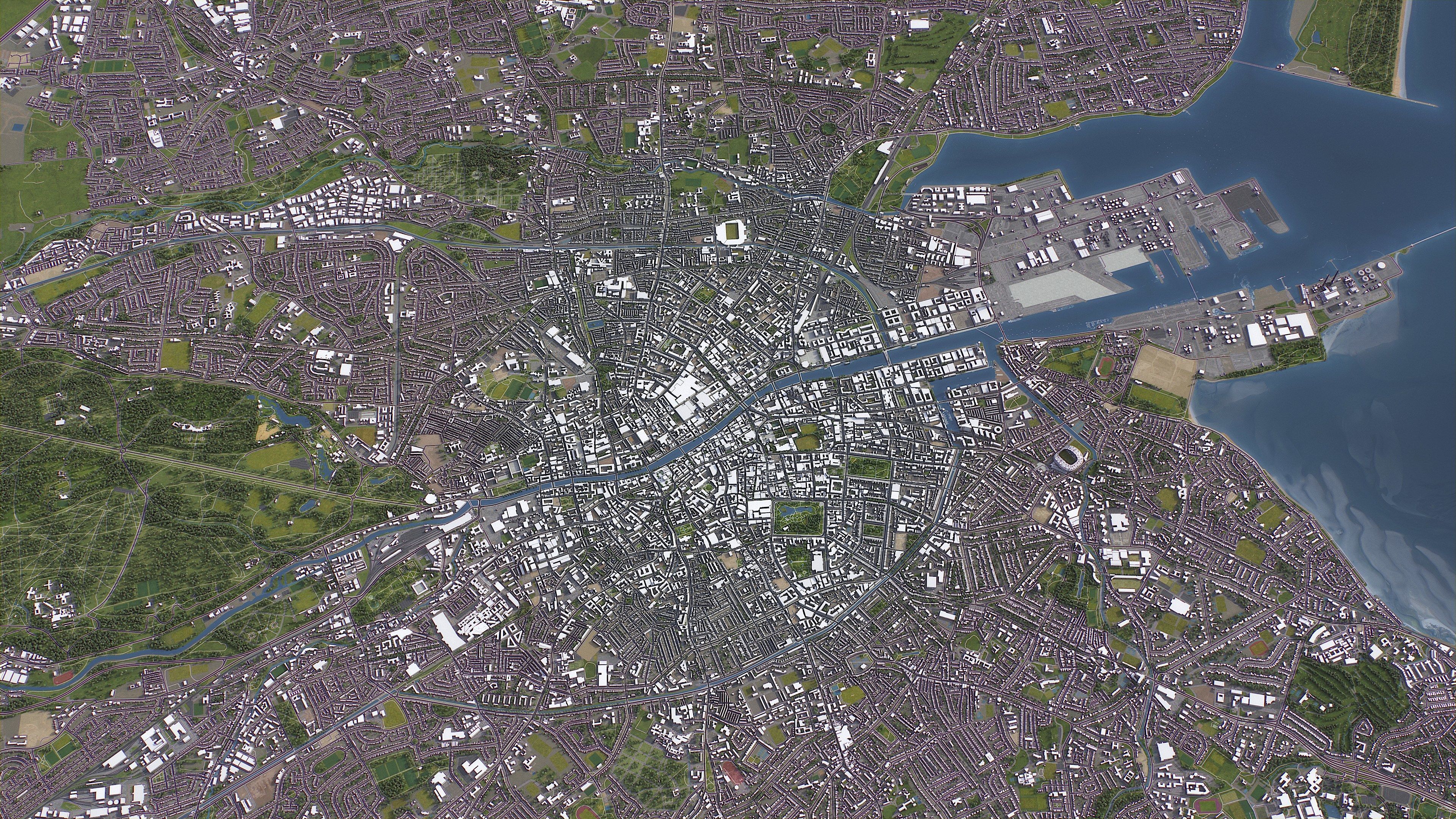 Dublin - 3D City Model Low-poly 3D model_15