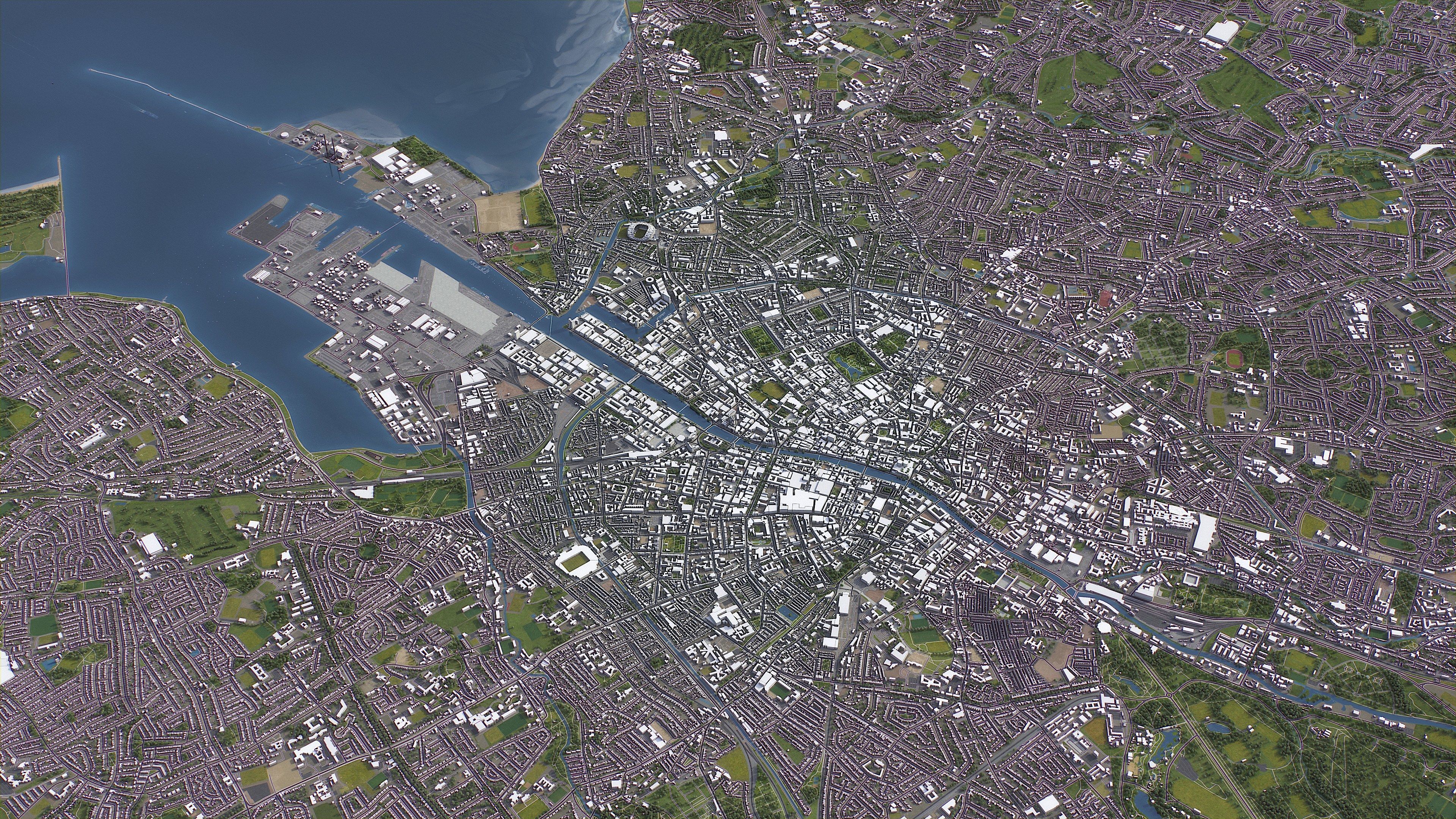 Dublin - 3D City Model Low-poly 3D model_18