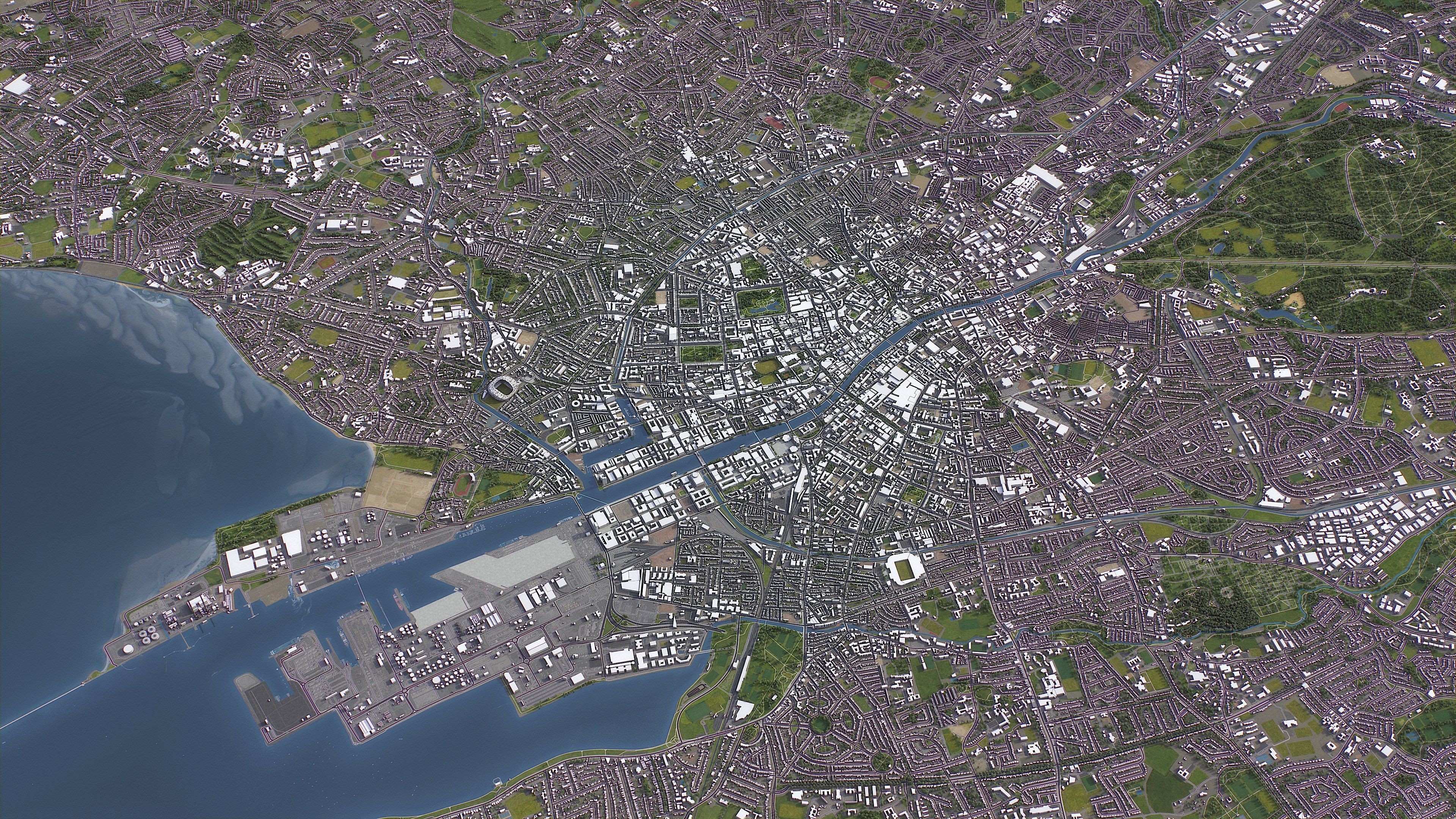 Dublin - 3D City Model Low-poly 3D model_17