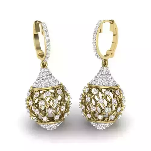 Women earrings 3dm render detail 3D print model