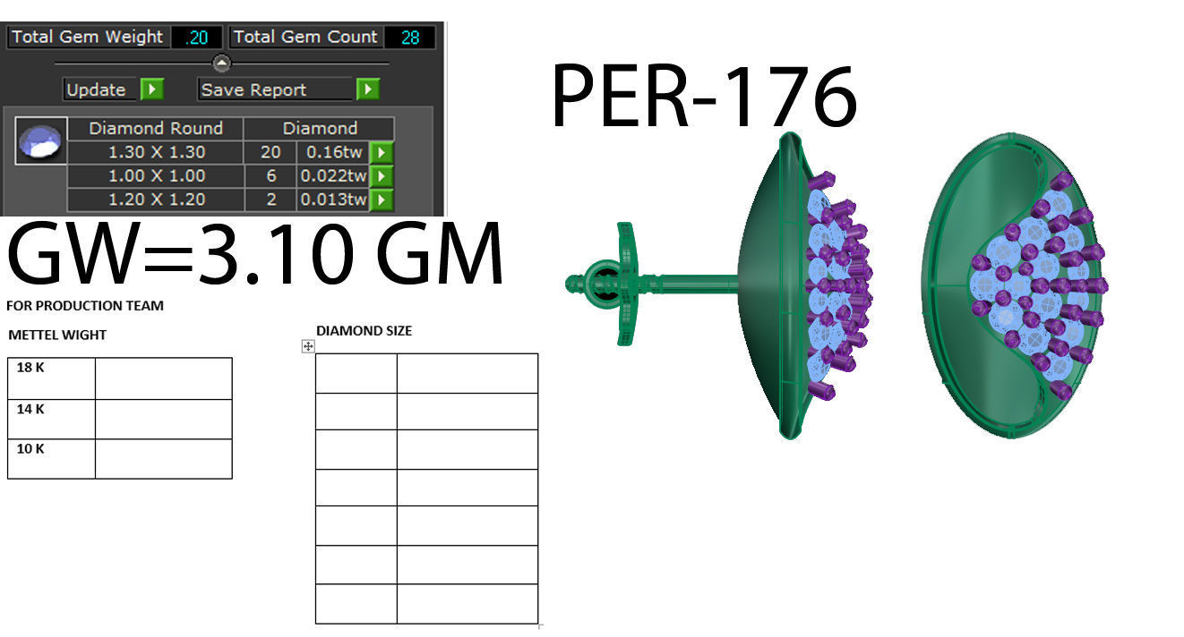 Women earrings 3dm render detail 3D print model 3D print model_5