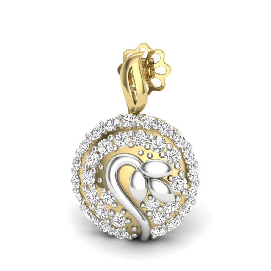 Women leaf earrings 3dm render detail 3D print model 3D print model_2