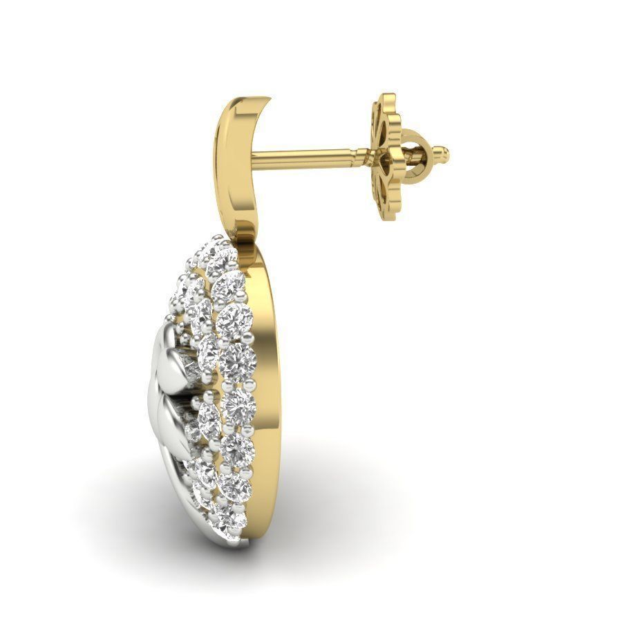 Women leaf earrings 3dm render detail 3D print model 3D print model_3