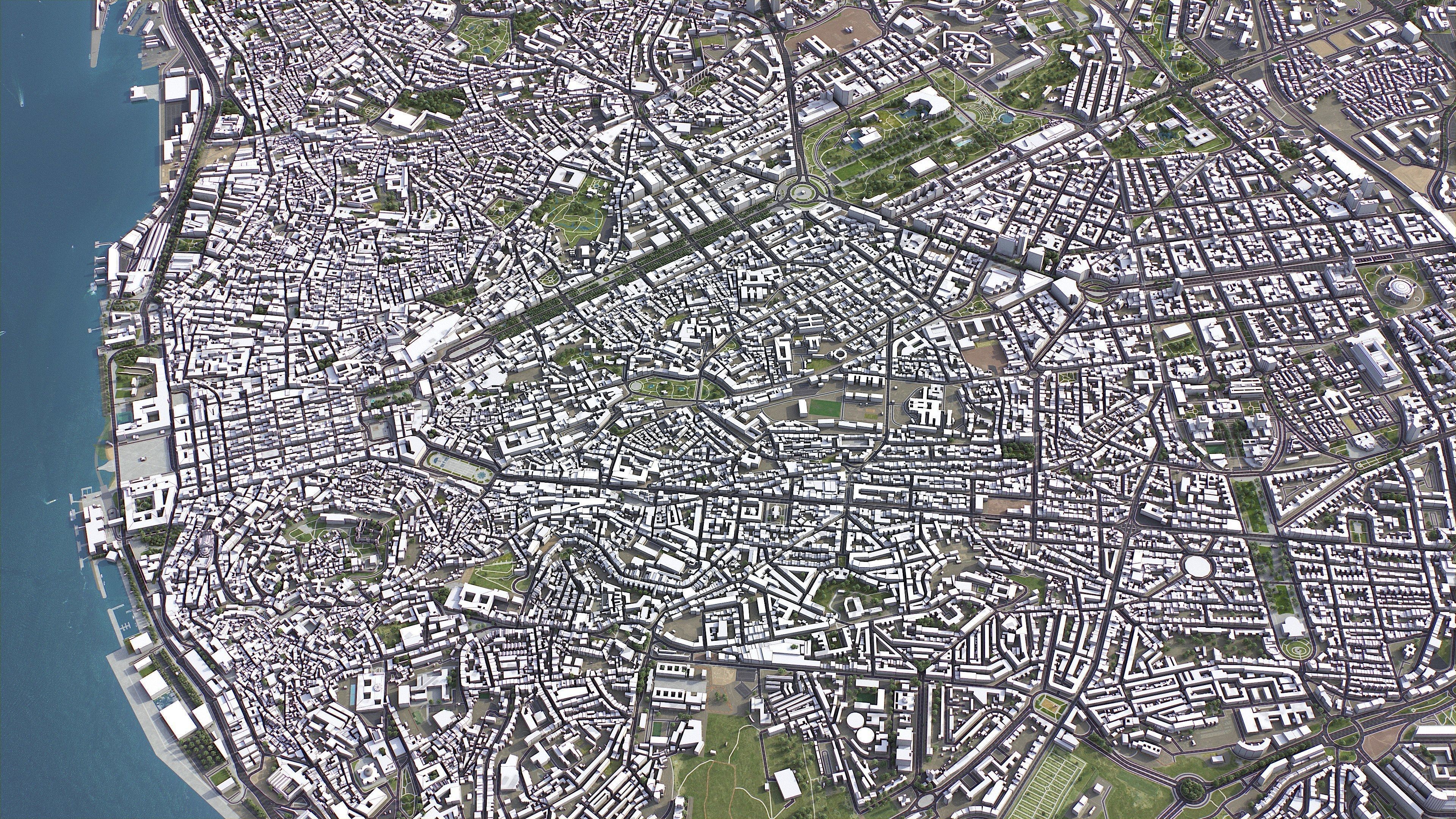 Lisbon - 3D City Model Low-poly 3D model_8