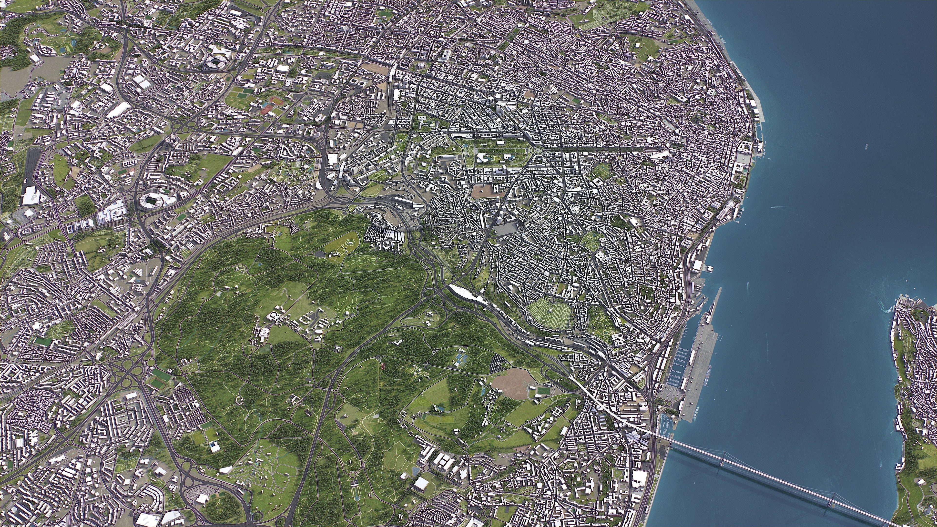 Lisbon - 3D City Model Low-poly 3D model_15