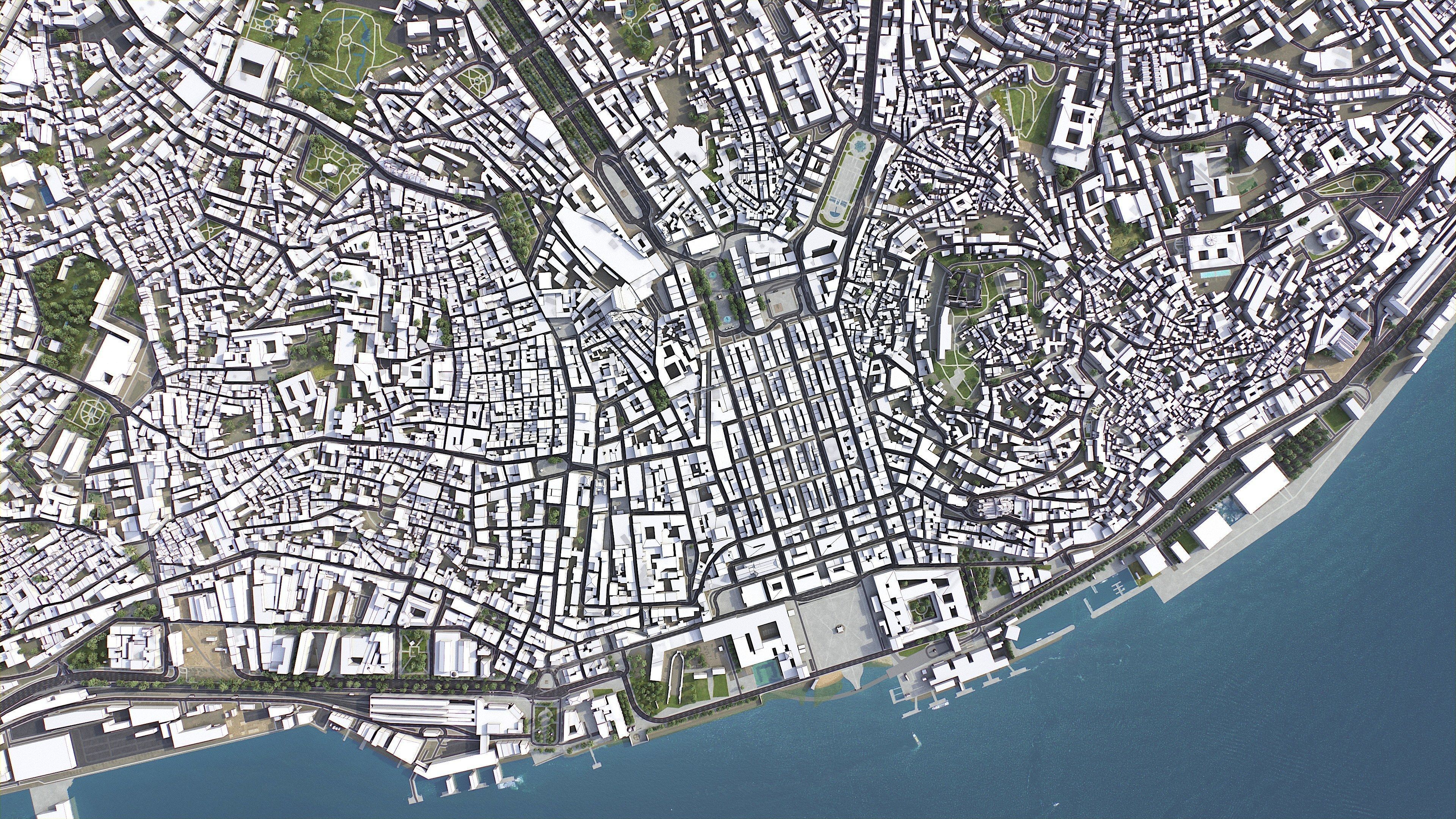 Lisbon - 3D City Model Low-poly 3D model_11