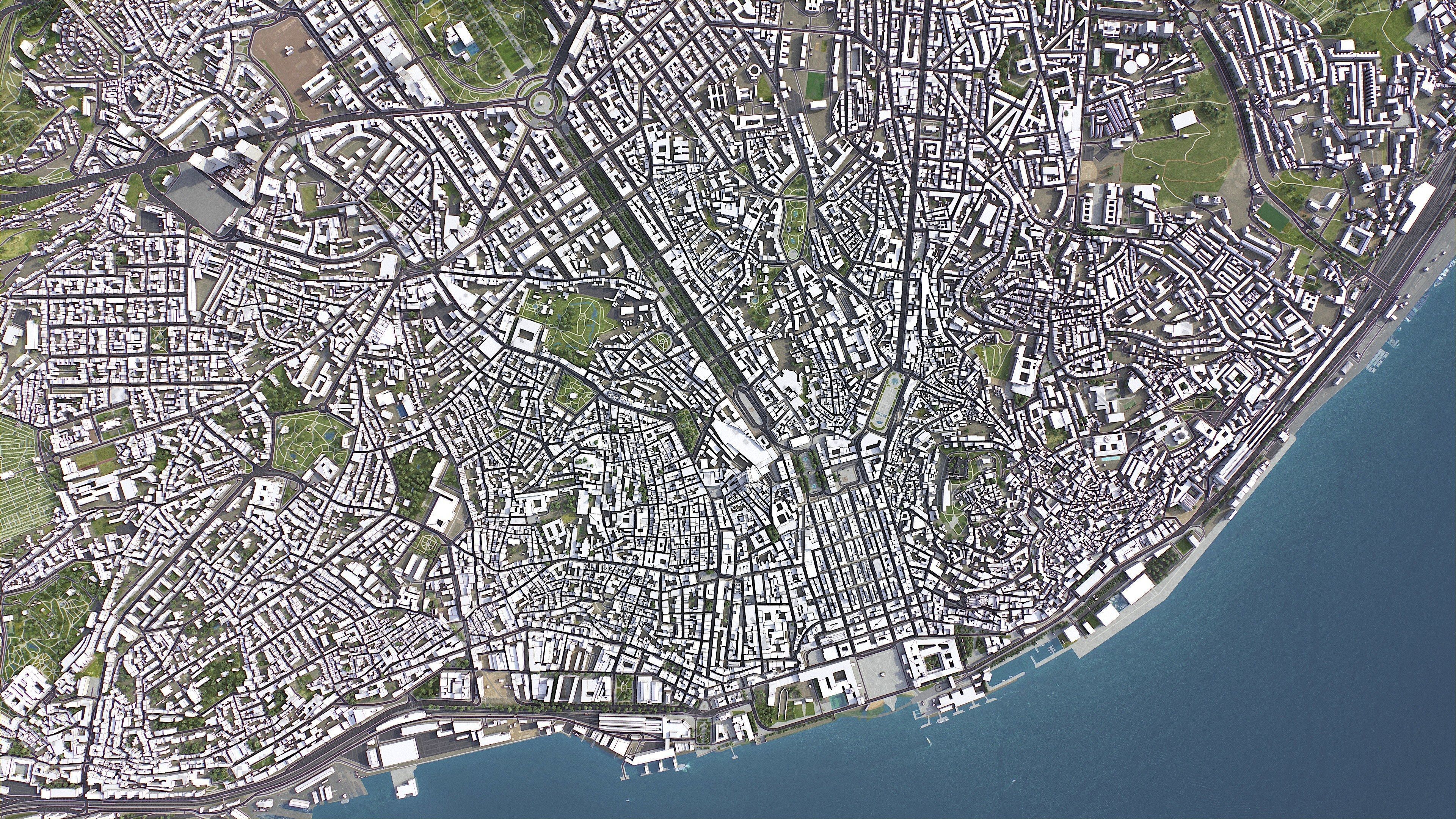 Lisbon - 3D City Model Low-poly 3D model_12