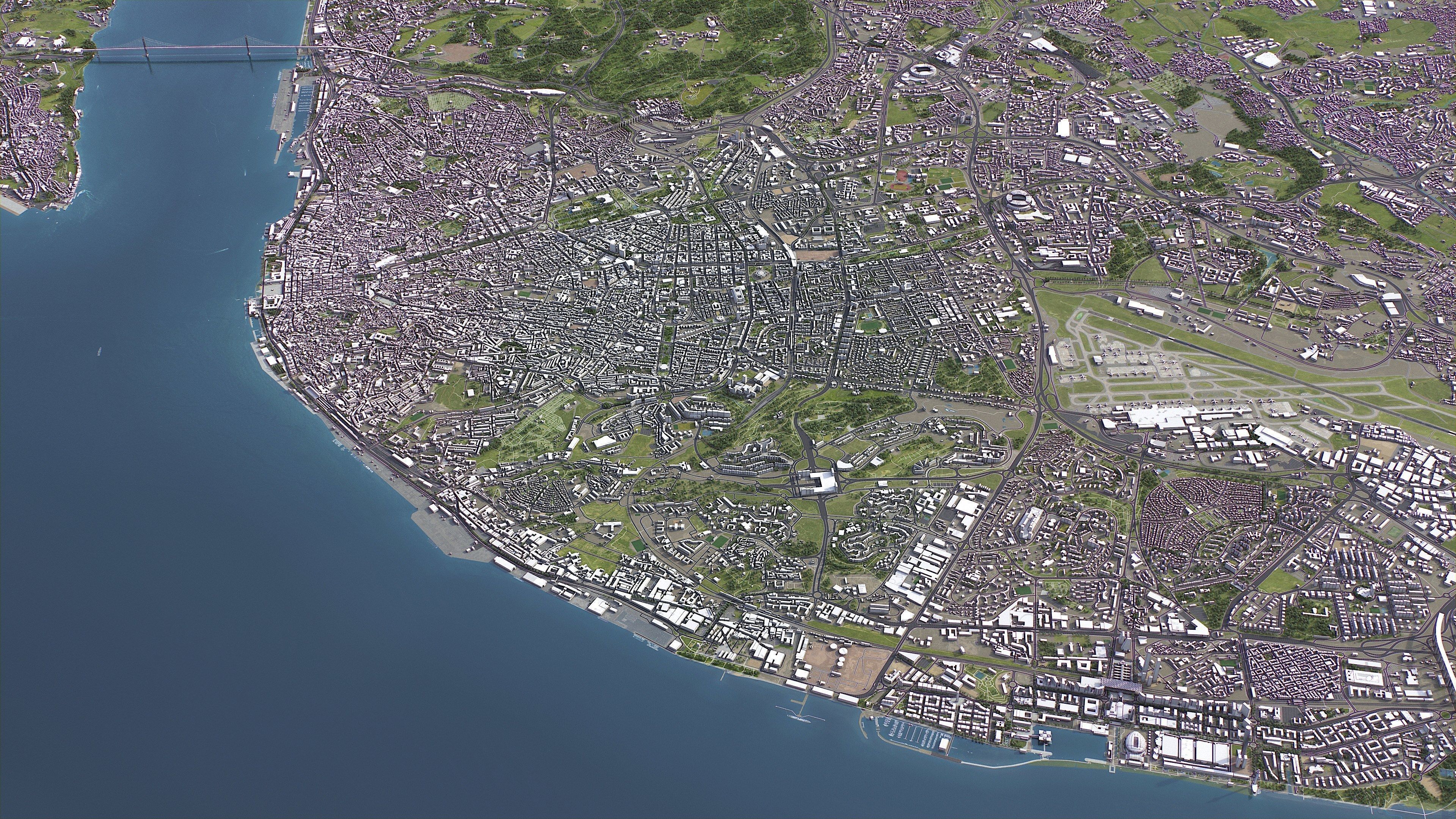 Lisbon - 3D City Model Low-poly 3D model_20