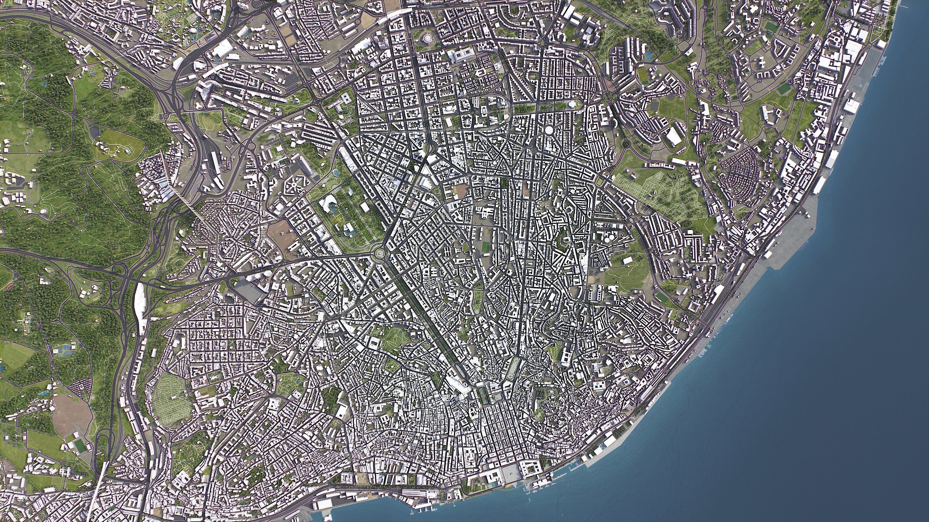 Lisbon - 3D City Model Low-poly 3D model_24