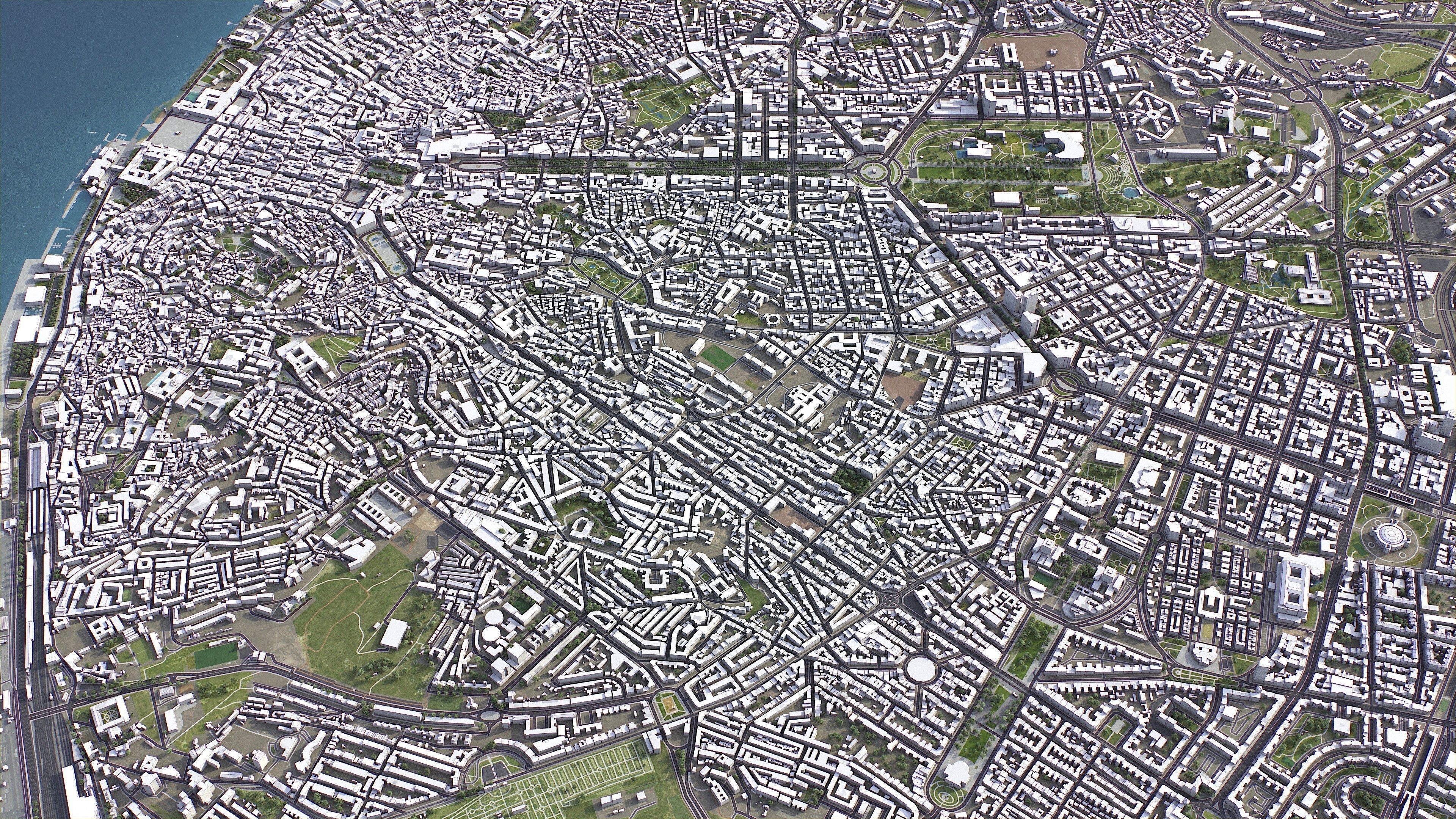 Lisbon - 3D City Model Low-poly 3D model_7