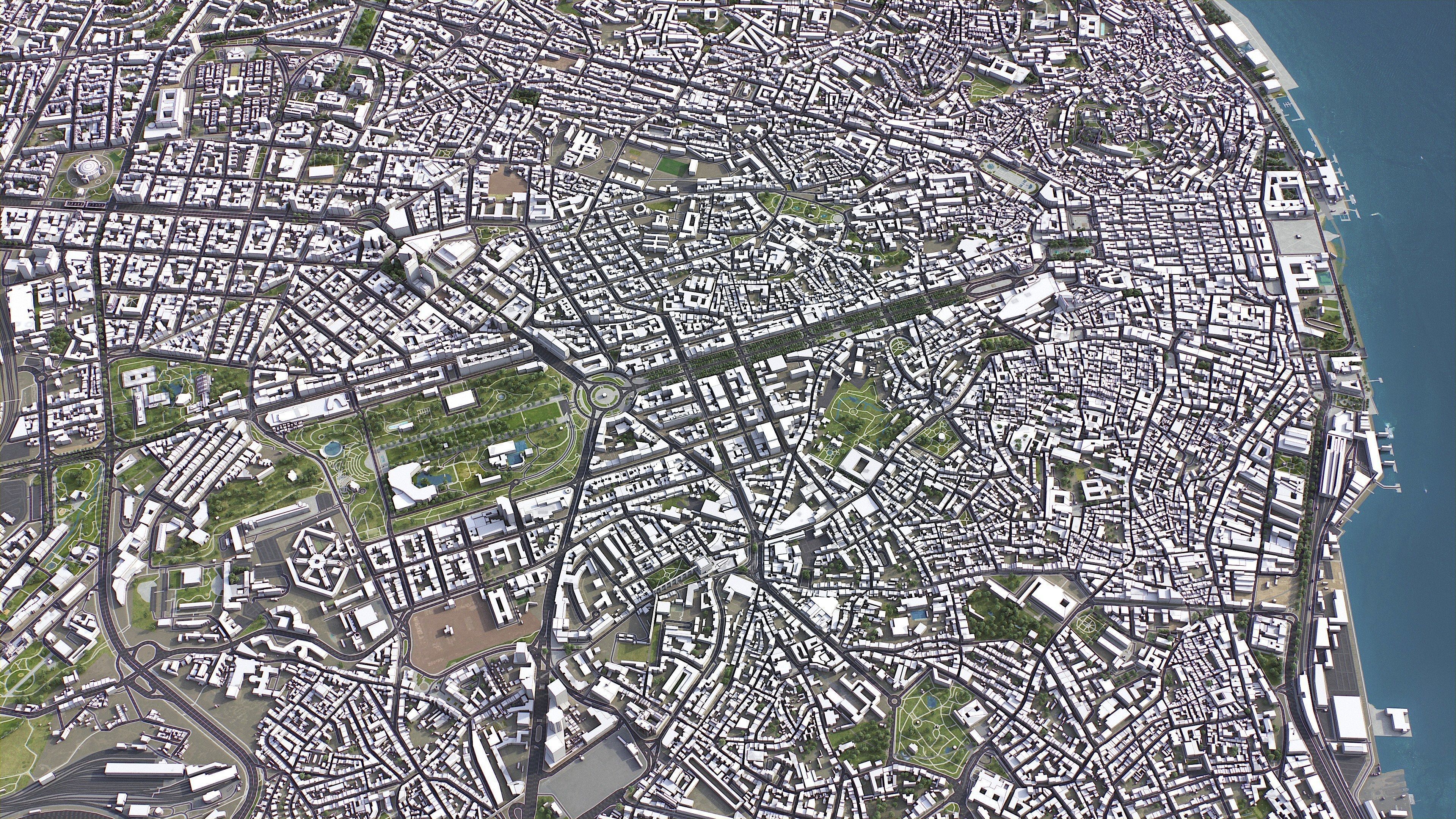 Lisbon - 3D City Model Low-poly 3D model_3