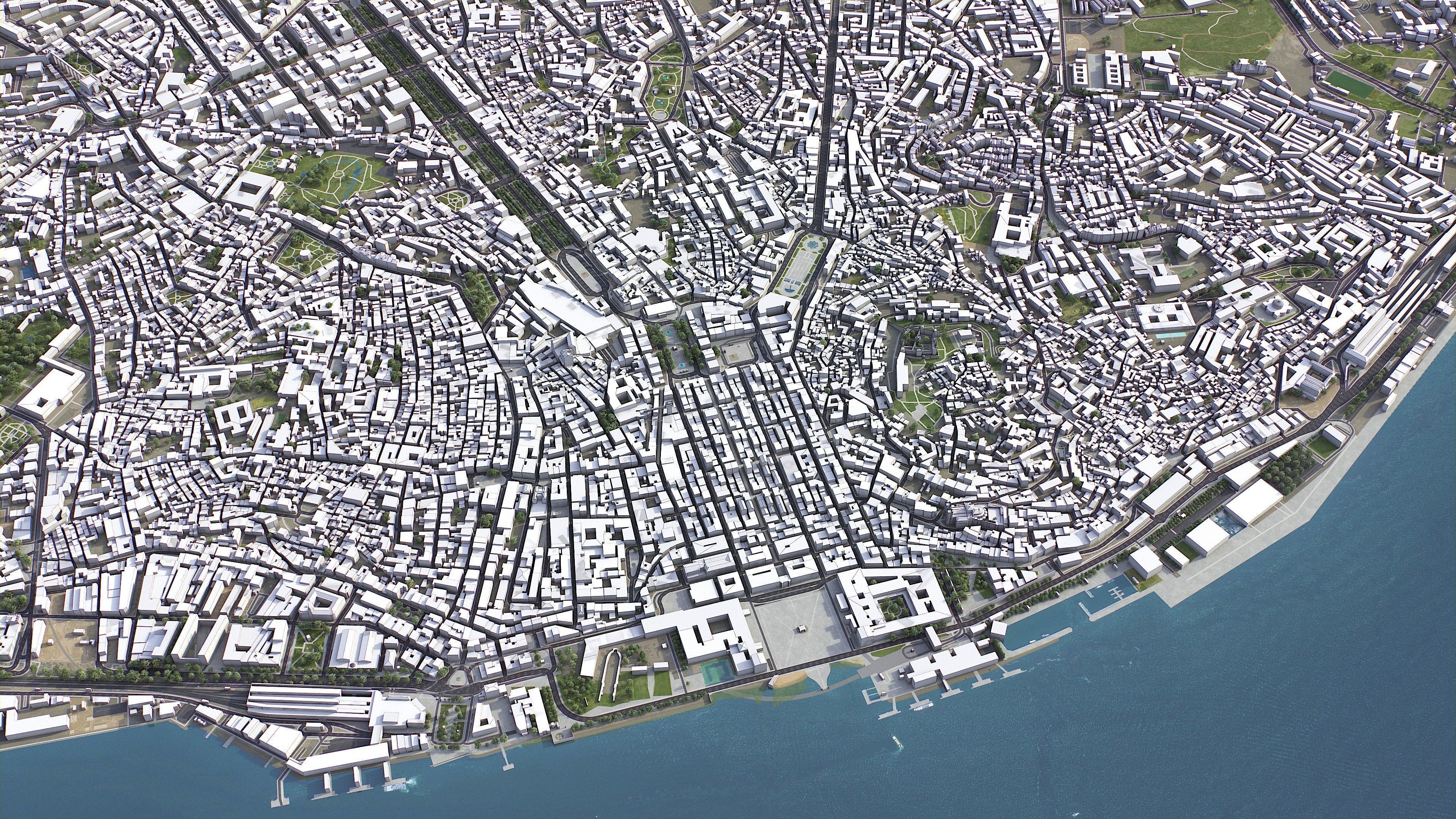 Lisbon - 3D City Model Low-poly 3D model_2