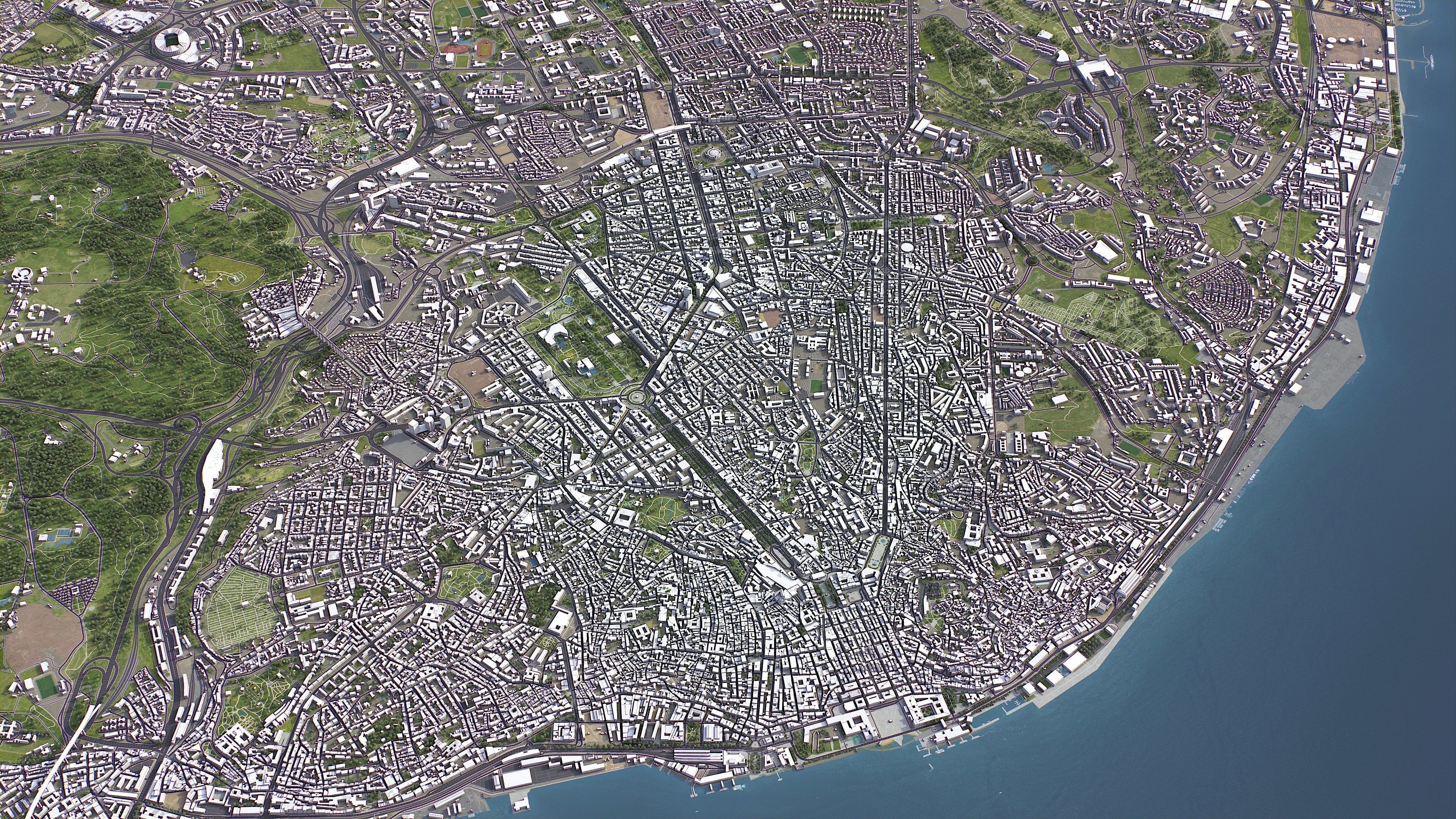 Lisbon - 3D City Model Low-poly 3D model_14