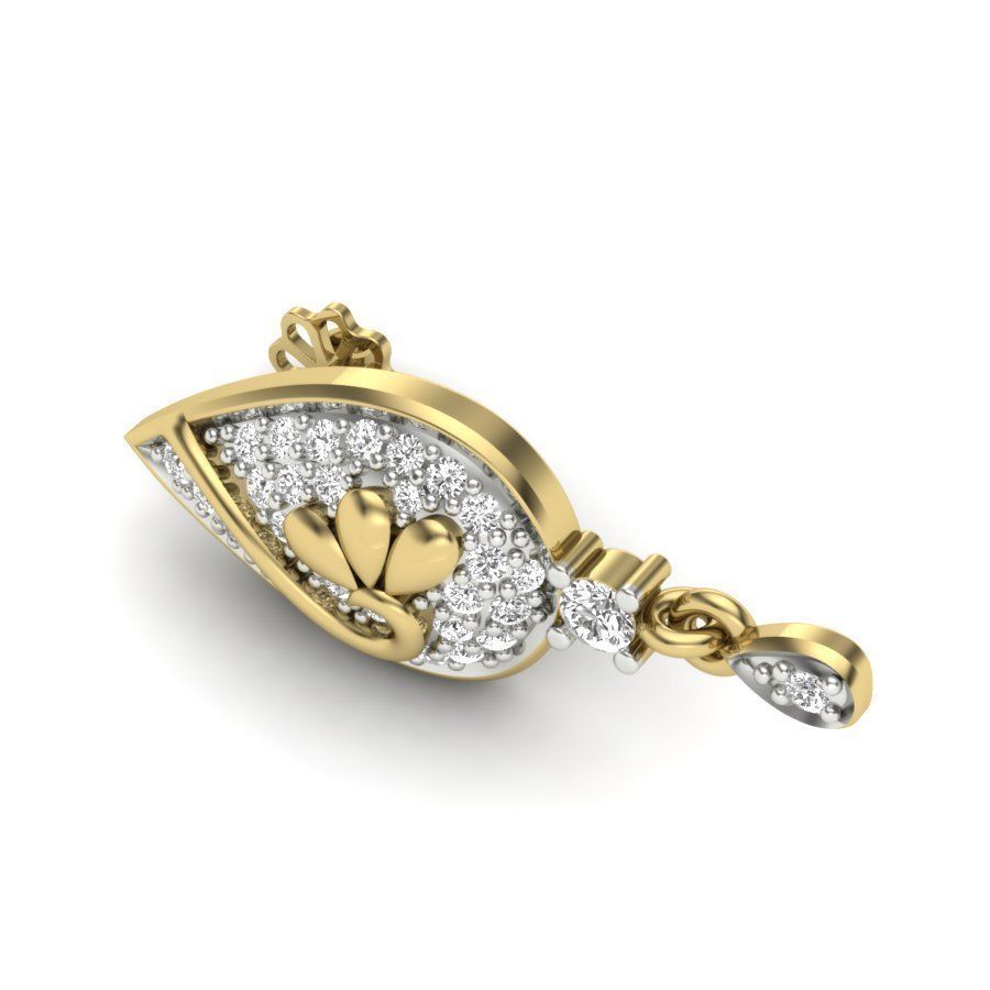 Women leaf  earrings 3dm render detail 3D print model 3D print model_4