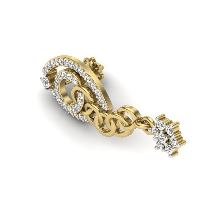 Women earrings 3dm render detail 3D print model 3D print model_4