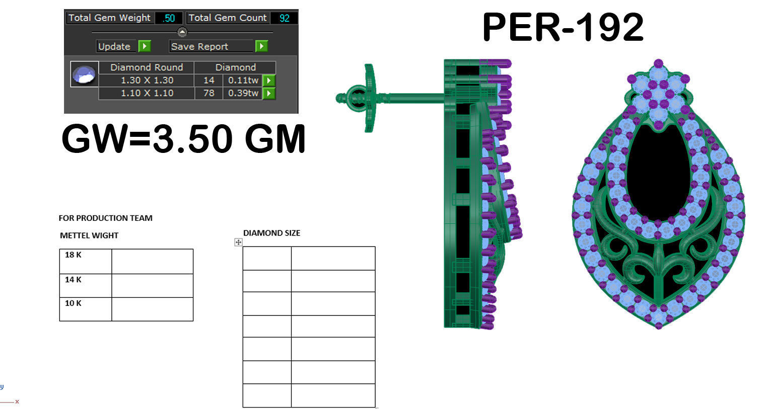Women earrings 3dm render detail 3D print model 3D print model_5