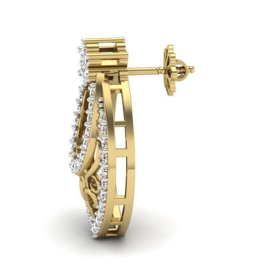 Women earrings 3dm render detail 3D print model 3D print model_3