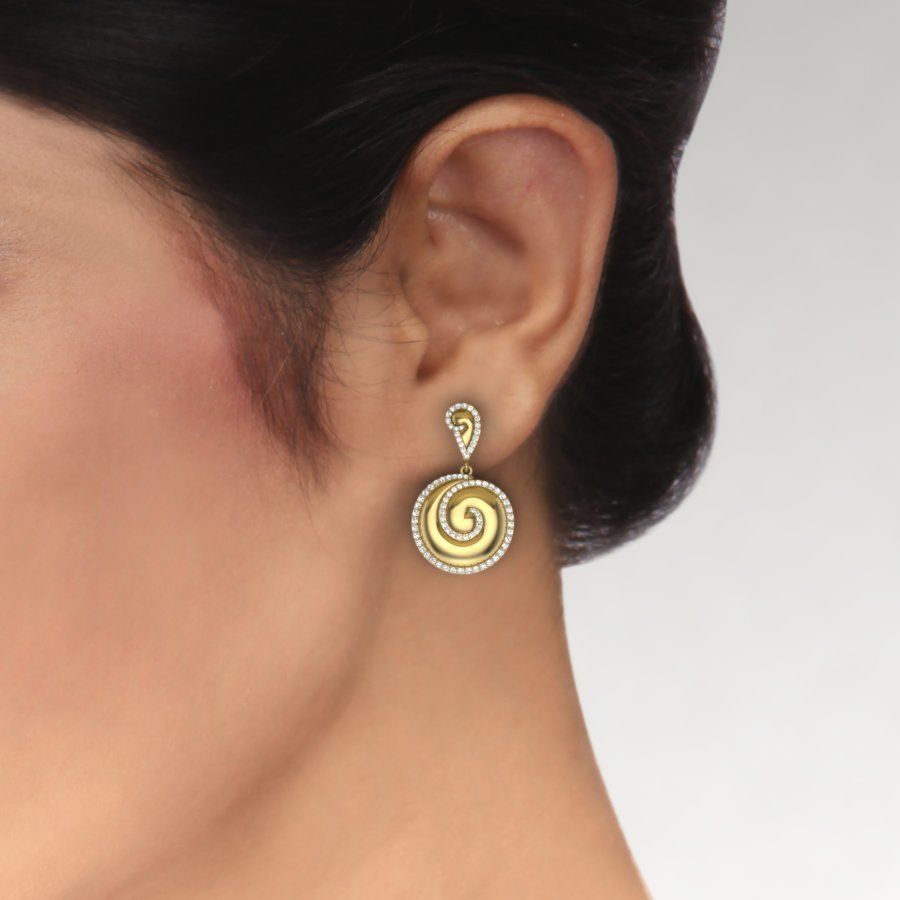 Women earrings 3dm render detail 3D print model 3D print model_1