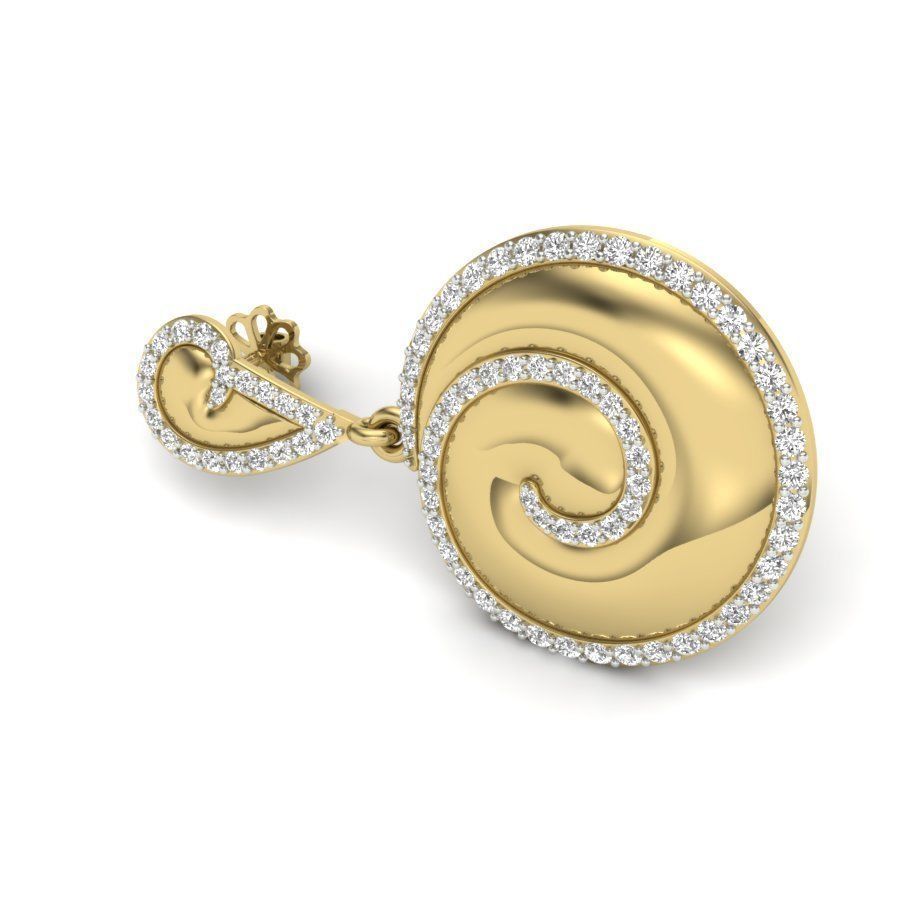 Women earrings 3dm render detail 3D print model 3D print model_4