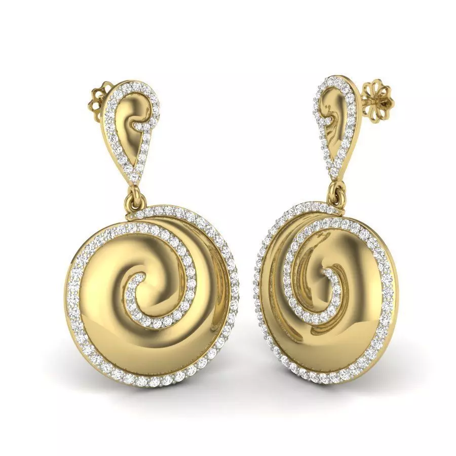 Women earrings 3dm render detail 3D print model 3D print model_0