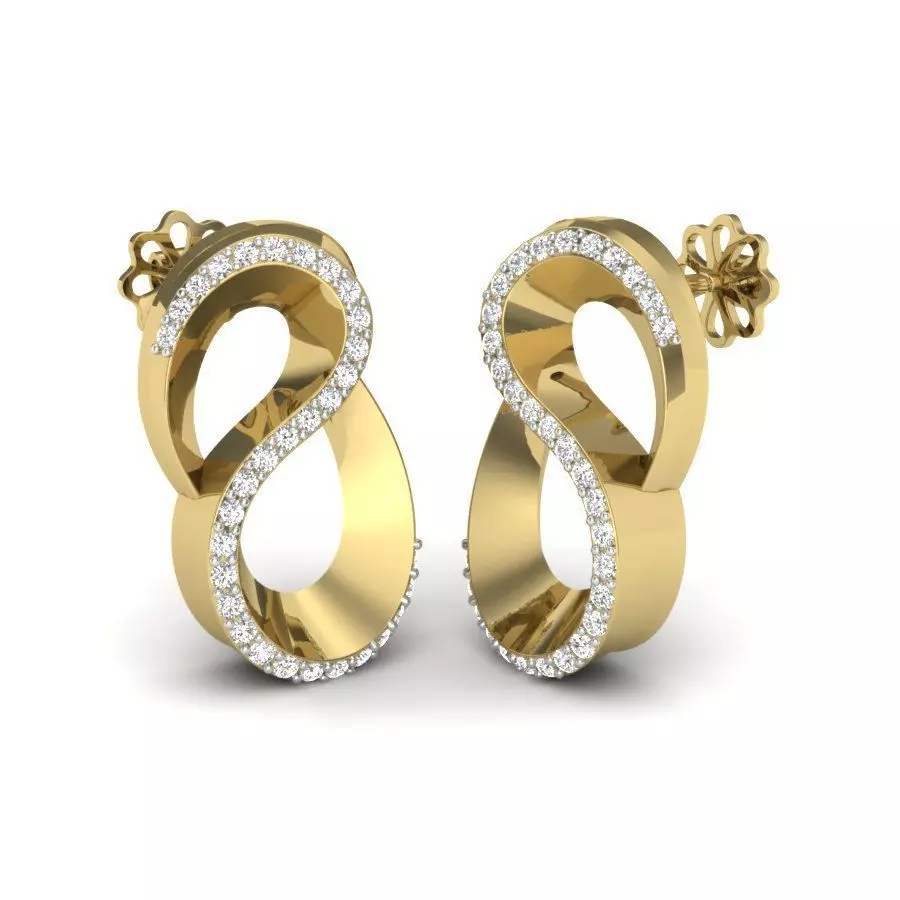 Women earrings 3dm render detail 3D print model 3D print model_0